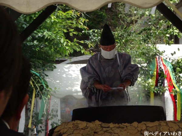 いわき市常磐の金刀比羅神社(こんぴらさま)の湯立(くがたち)神事6