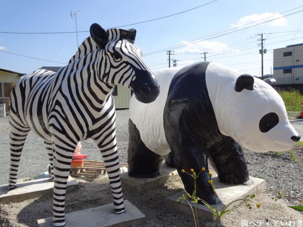 いわき市平鎌田のパンダとシマウマ6