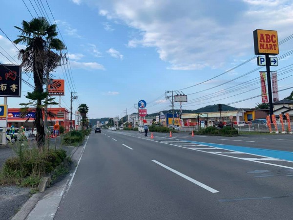 福島県いわき市鹿島町久保2丁目(鹿島街道)で土砂崩れ-190825-1