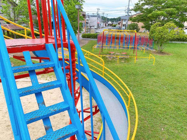 いわき市植田近くの迷路のある三ヶ下公園は子供が遊べる公園-210620-17